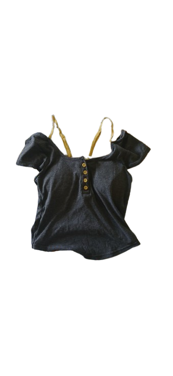 Cute grey cropped top.