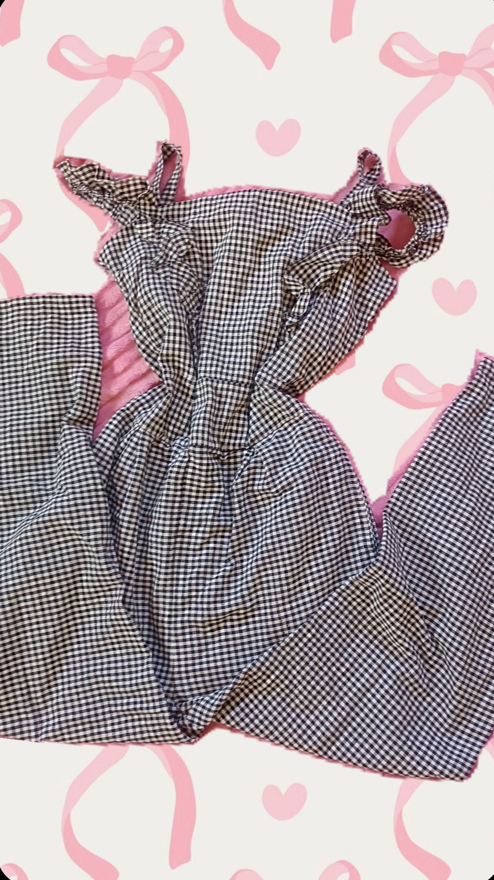 gingham ruffle jumpsuit