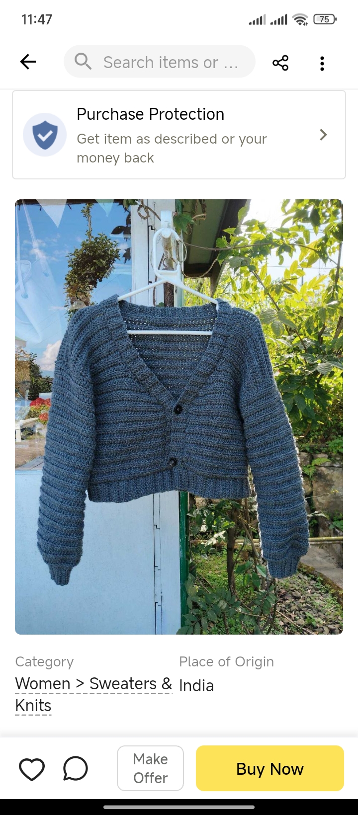 crochet cardigan